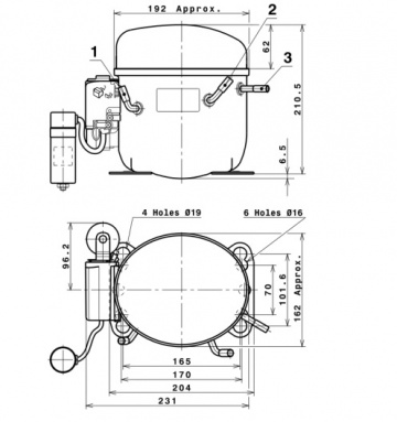 Compresor frigorific Cubigel MPT16LA (R404A)